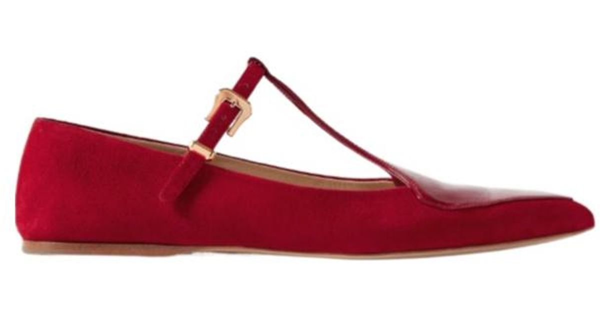 Gabriela Hearst Pointed Toe Flats in Red | Lyst
