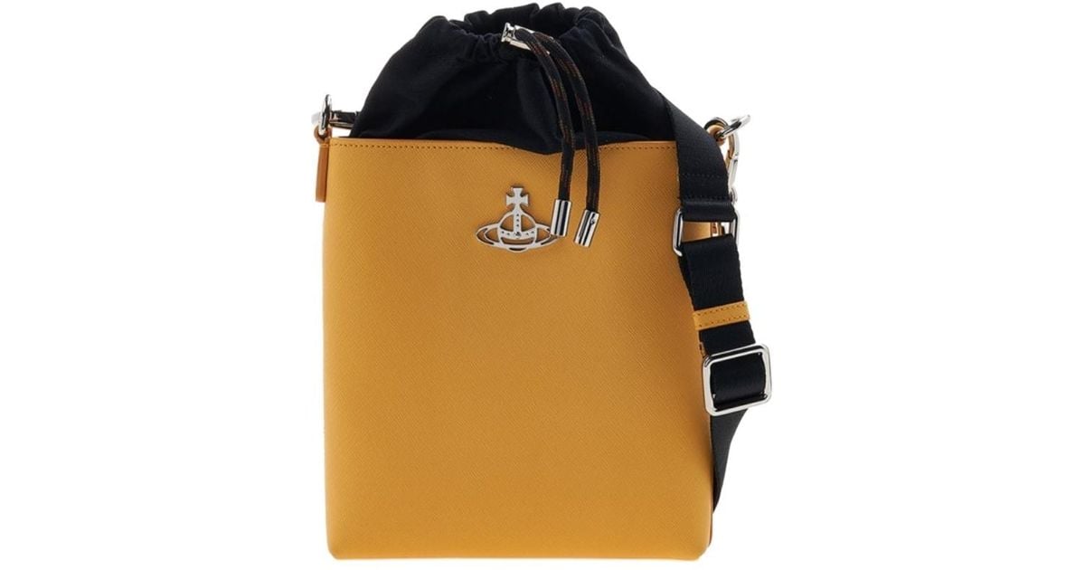 Vivienne Westwood Logo Shoulder Bag in Orange | Lyst UK