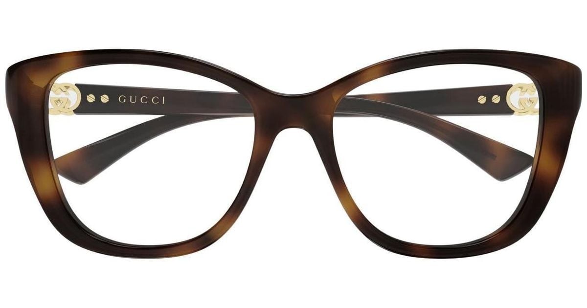 Gucci Emblem Cat Eye Eyeglasses In White Lyst UK gucci-emblem-cat-eye-eyeglasses-in-white-lyst-uk