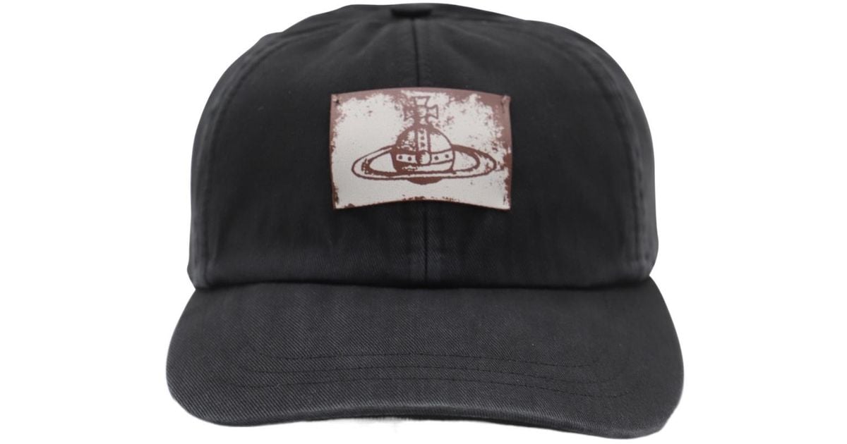 Vivienne Westwood Logo Patch Baseball Cap in Black | Lyst UK