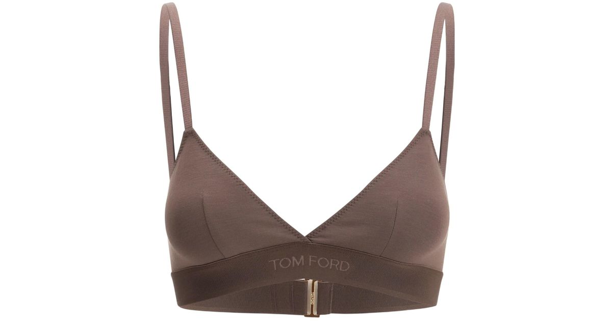 Triangle Tom Tom Ford Triangle Bra in Brown | Lyst