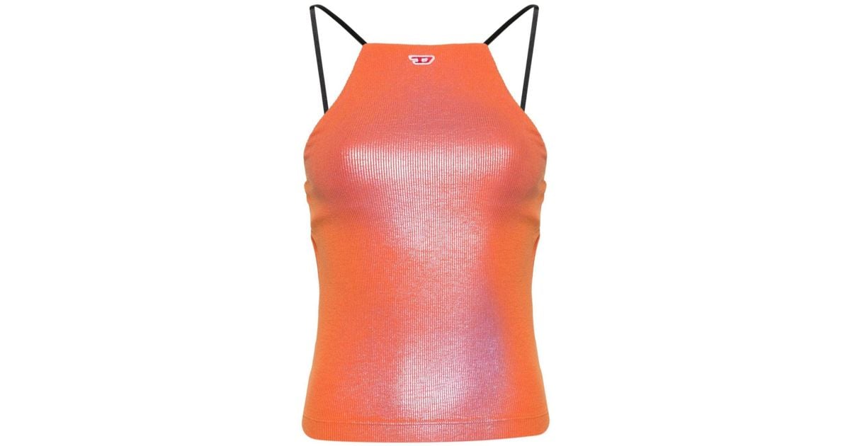 Visualize Meter Squared DIESEL Square-Neck Camisole Top in Pink | Lyst