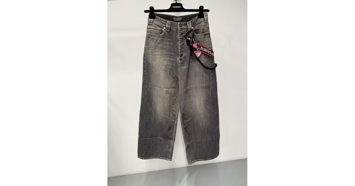 Balenciaga Charms Baggy Pants in Gray for Men | Lyst