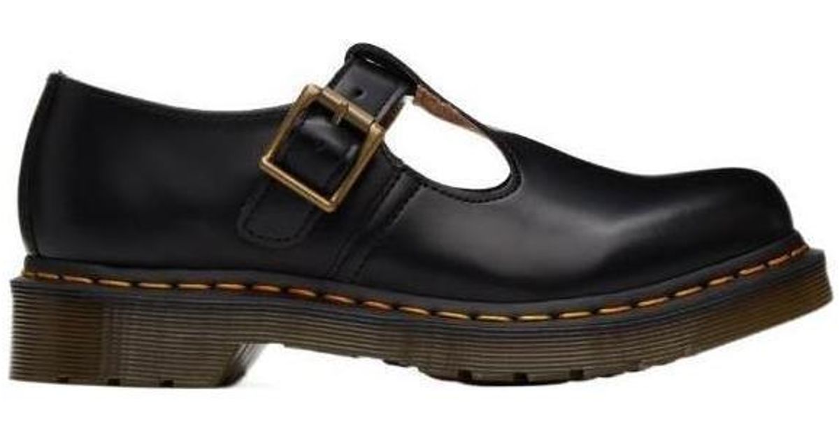 Dr. Martens Polley Mary Jane Para Mujer - Negro Ambassador, Talla 12, Suela AirWair