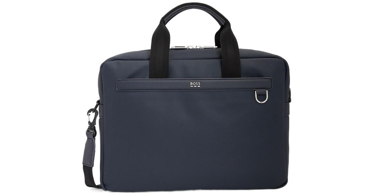 BOSS Top-Handle Laptop Bag in Blue for Men | Lyst