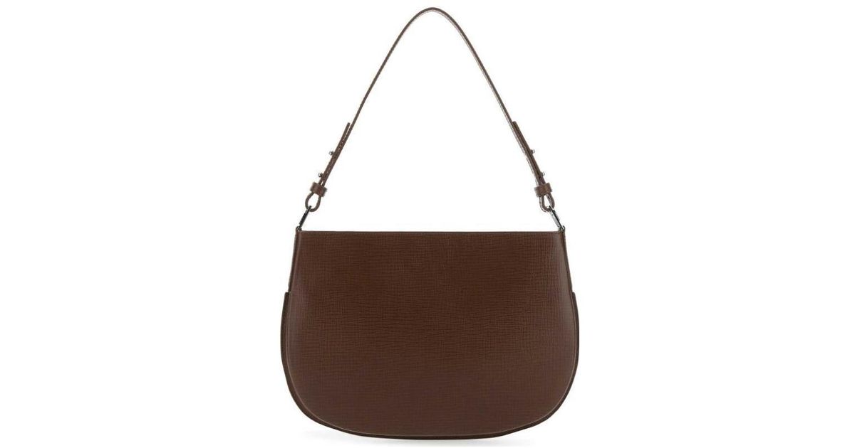 トートバッグ BY FAR Brown Leather Issa Shoulder Bag By Far Issa leather shoulder bag | The Fashion Square