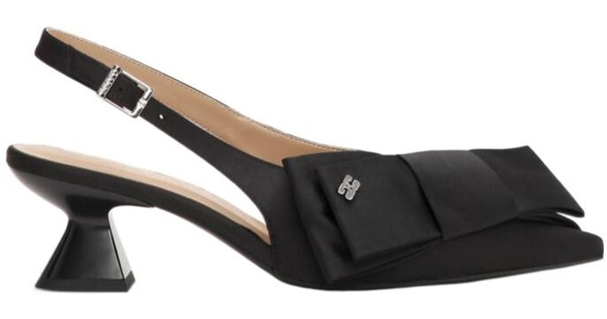 black kitten heels with bow