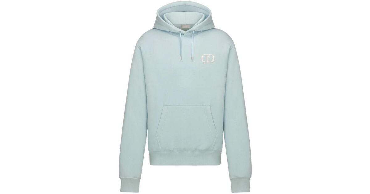 Dior Cd Icon Hooded Sweatshirt in Blue for Men | Lyst