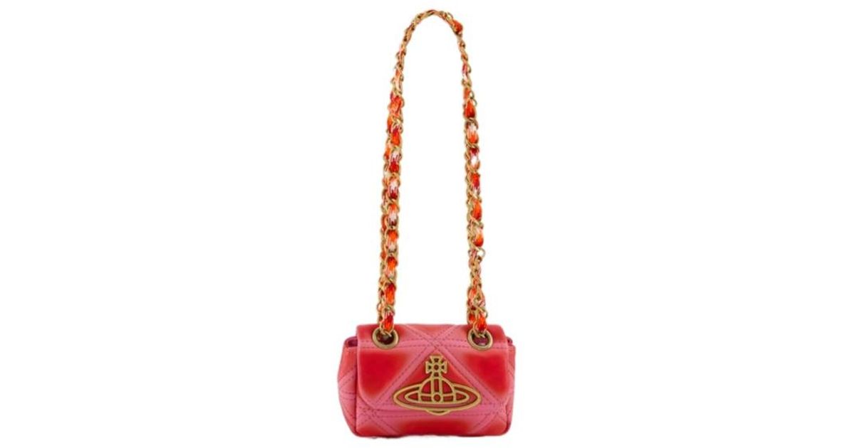 Vivienne Westwood Vinnie Flip Shoulder Bag in Red | Lyst