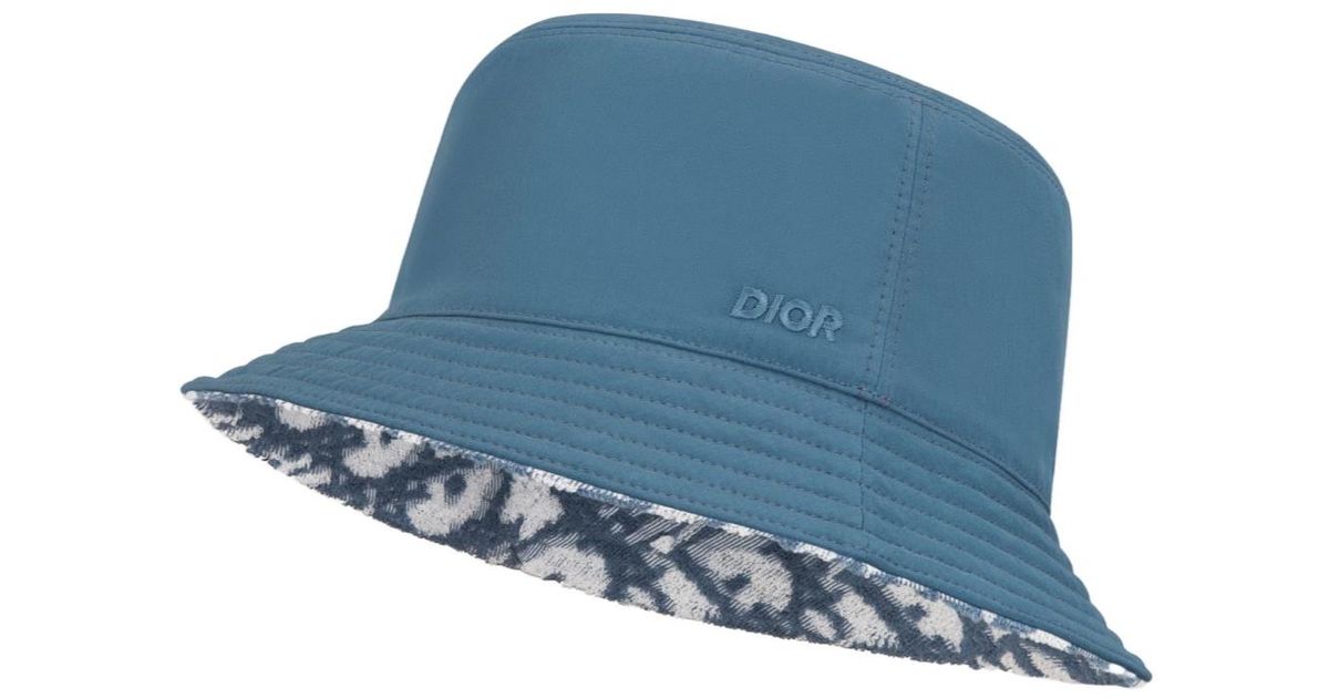 【新品】クリスチャン ディオール DIOR AND PARLEY ハット ブルー Dior And Parley Reversible Bucket Hat in Blue for Men | Lyst