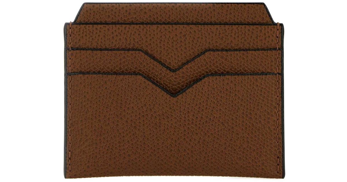 Stack Card Pouch Valextra Multi-Slot Cardholder Pouch in Brown | Lyst