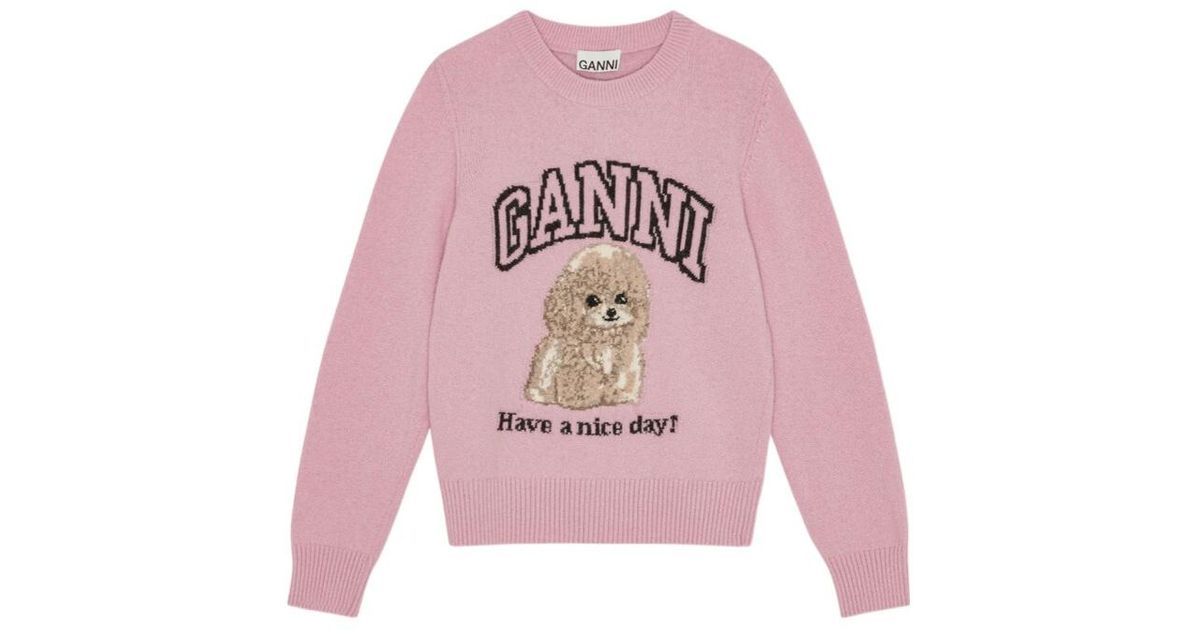 ジャケット Ganni PINK POODLE JUMPER Ganni Poodle Jumper in Pink | Lyst