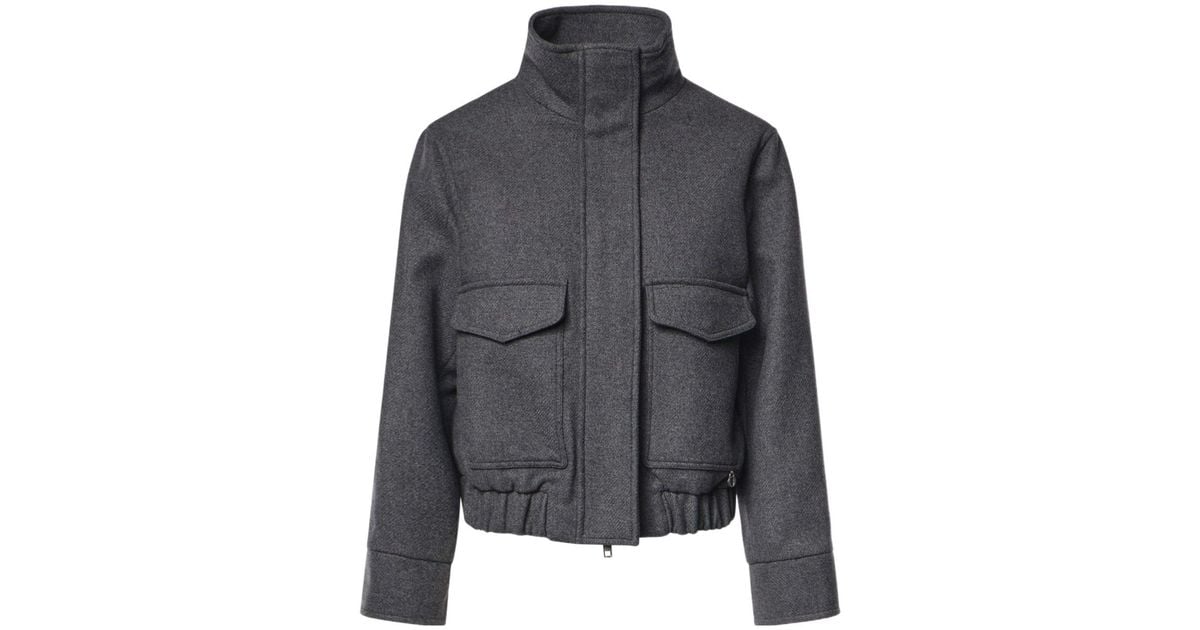 Ottod'Ame Ottod'Ame Flap Pocket Bomber Jacket in Gray | Lyst