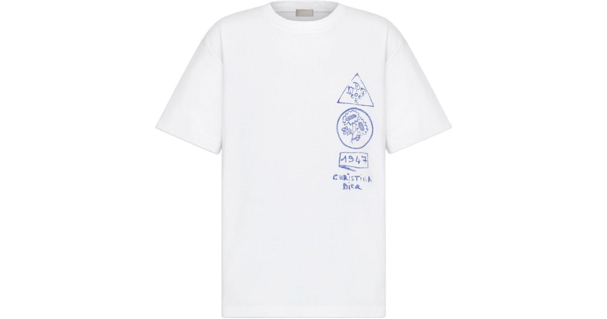 Dior And Hylton Nel T-Shirt, Relaxed Fit in White for Men | Lyst