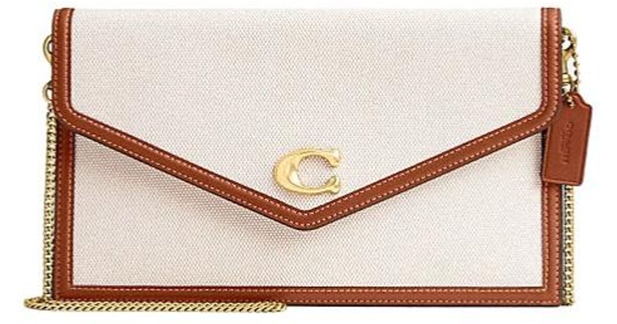 COACH Logo Chain Cross-Body Bag in Pink | Lyst