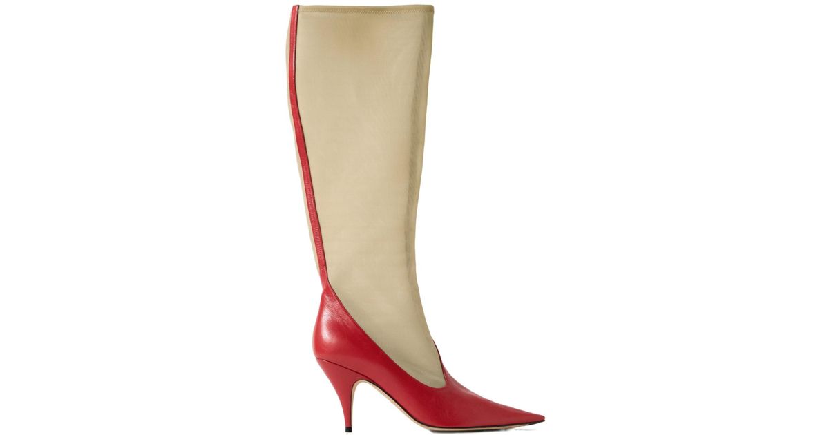 The Row Pointed-Toe Boots in Red | Lyst UK