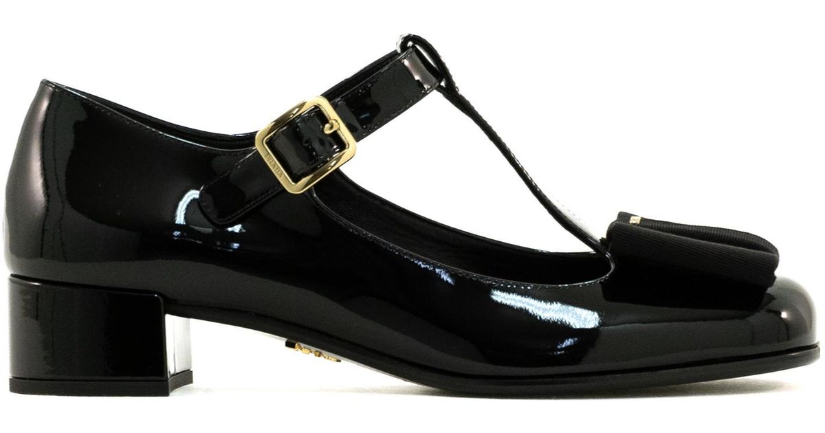 Prada Brown Leather Floral Mary Jane Heel main image 0