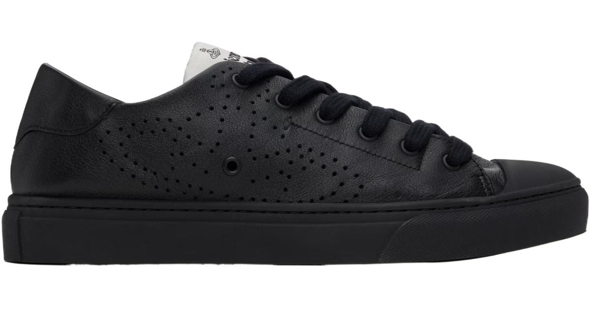 スニーカー Vivienne Westwood Classic Punch Trainer Low Top Sneakers Bla Black Classic Punch Trainer Low Top Sneakers by Vivienne