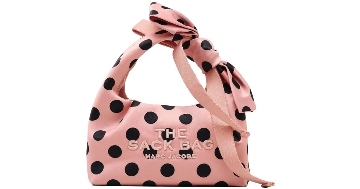 Marc Jacobs The Satin Dot Bow Sack Bag in Pink | Lyst