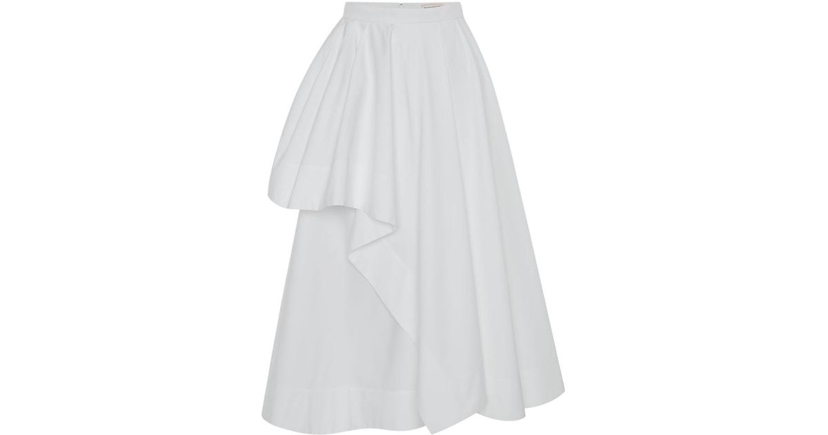 ワンピース ALEXANDER MCQUEEN Women Mid Skirts 814517QLAED 9015 White Women's Pannier Mini Dress in White | Alexander McQueen US