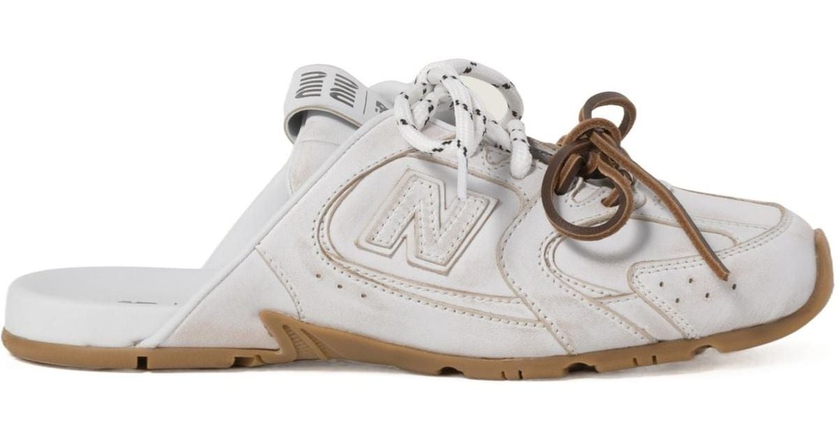 Miu Miu New Balance X 530 Sl Decorative Calfskin Muller Miu Miu New Balance X 530 Sl Decorative Calfskin Muller