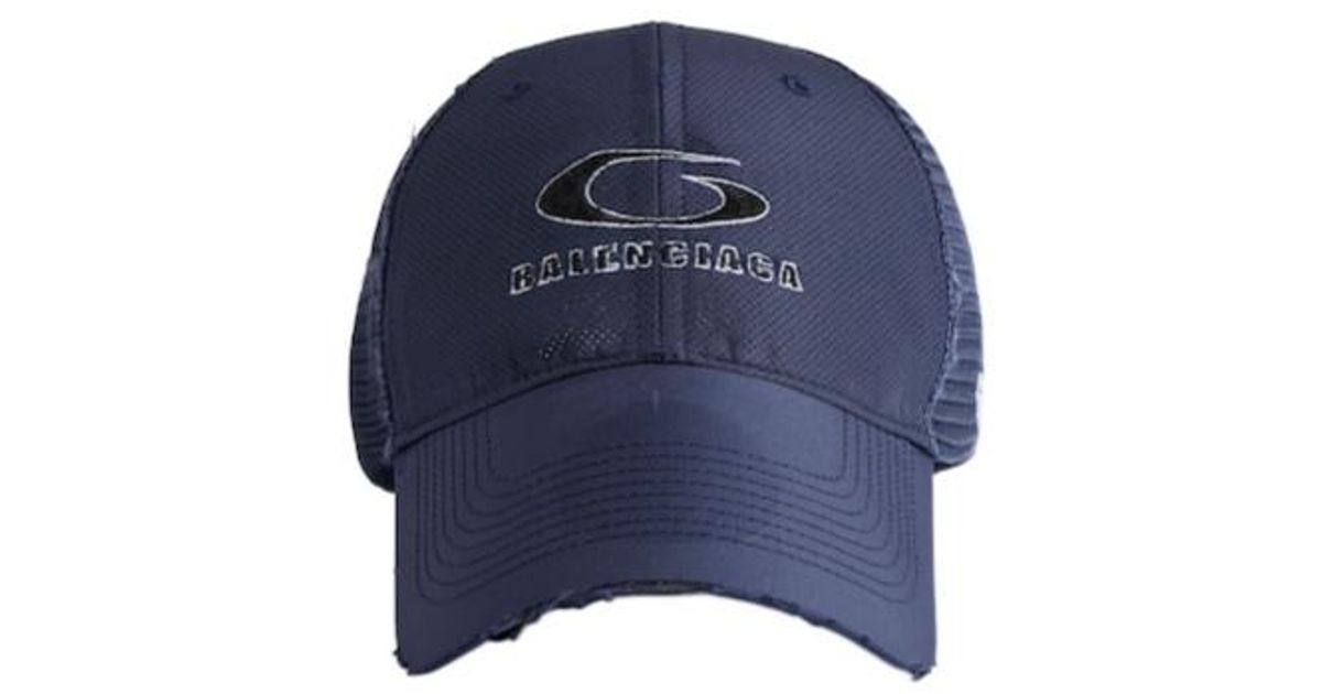 キャップ BALENCIAGA 'Trucker' cap ホワイト の ウィメンズ パンチング加工 Trucker キャップ