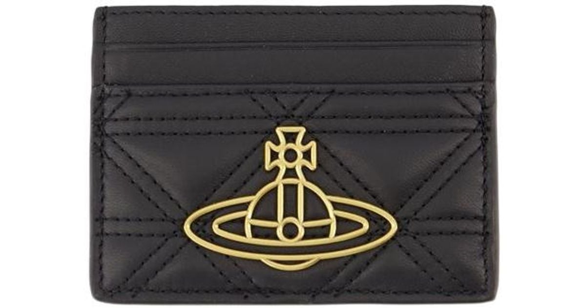 Vivienne Westwood Orb Plaque Card Holder in Black | Lyst UK