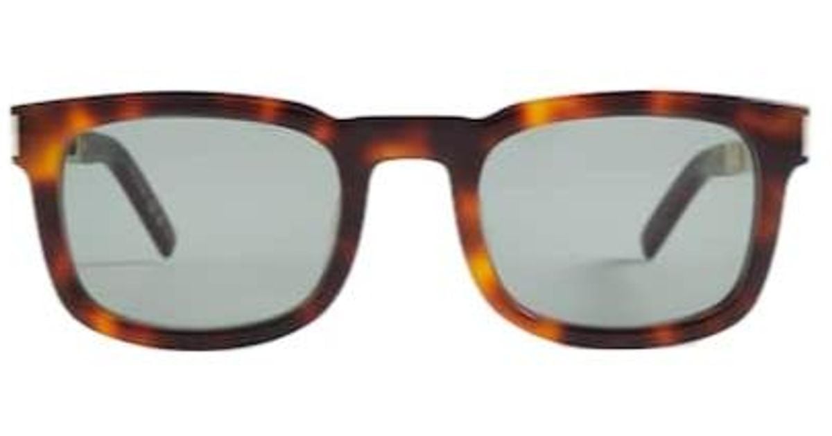 Visualize Meter Squared Saint Laurent Square Sunglasses in Metallic for Men | Lyst