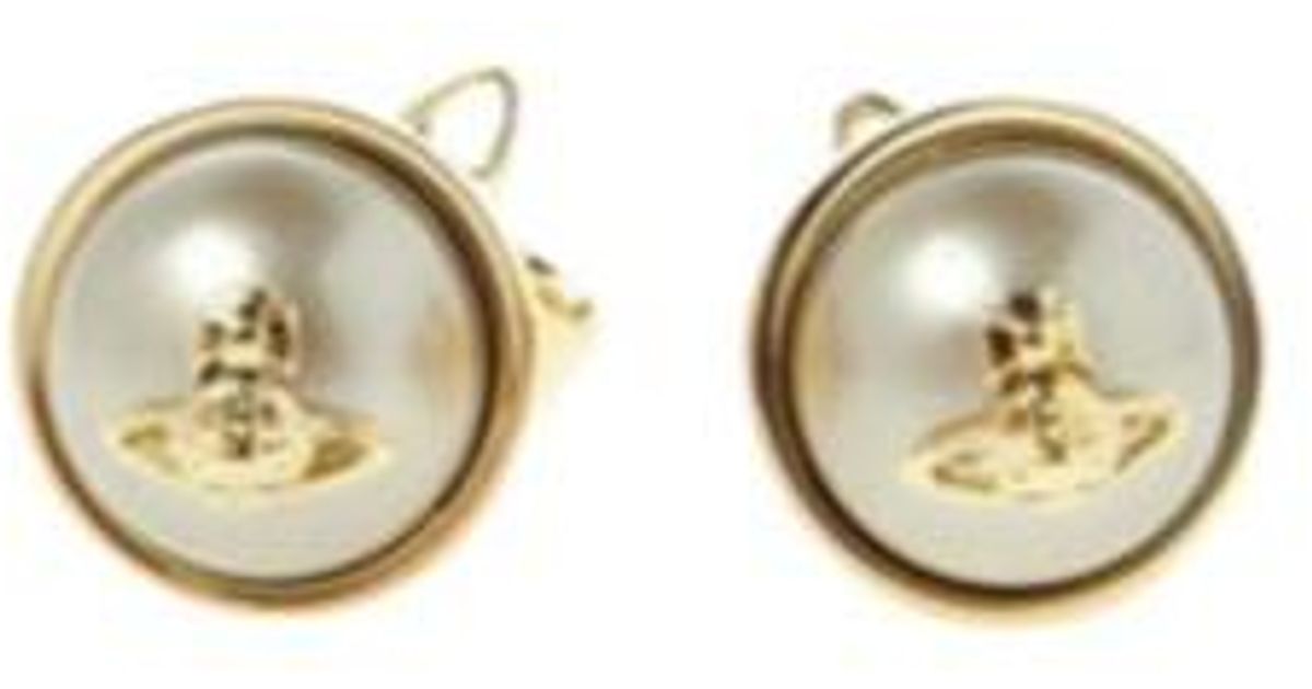 Vivienne Westwood Logo Earrings in Metallic | Lyst UK