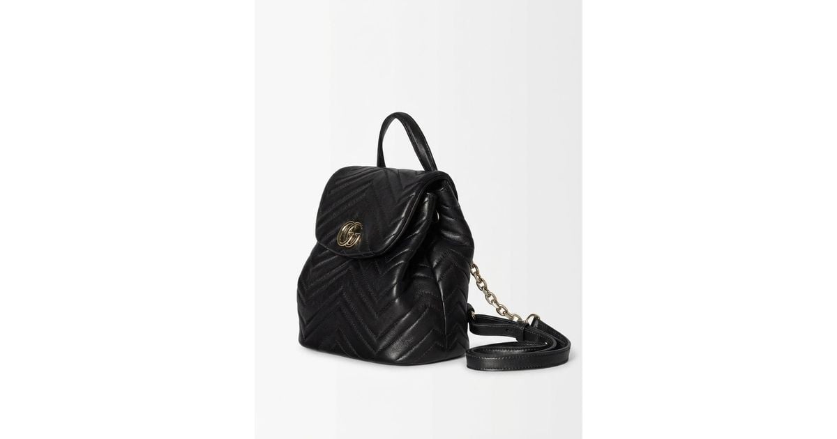 gucci mini black backpack GG Marmont This classic backpack features drawstring closure and multiple compartments Bamboo Backpack Mini Vintage