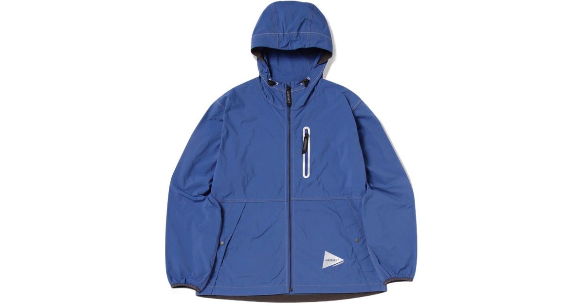 and wander X Gramicci Brushed Nylon Jacket in Blue for Men | Lyst