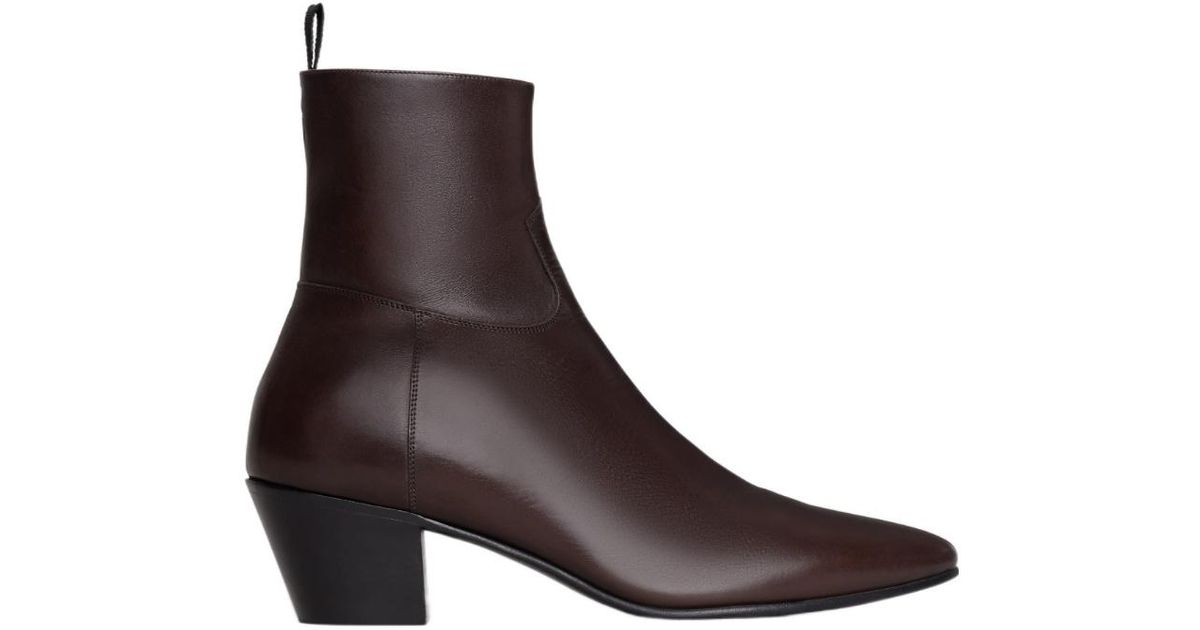 Celine Jacno Zipped Boot in Brown for Men | Lyst