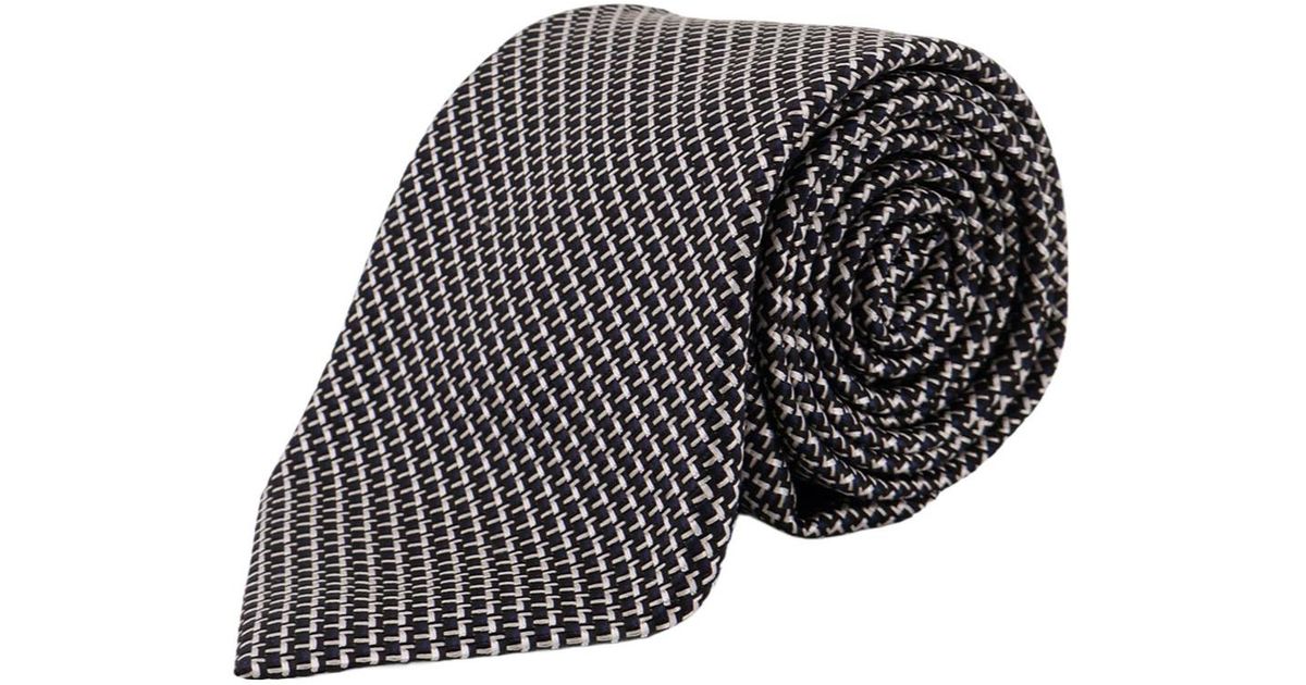 Tom Ford Pattern Tom Ford Micro Pattern Tie in Gray for Men | Lyst