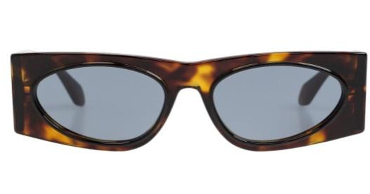Alaïa Alaïa Rectangular Cat-Eye Sunglasses in White | Lyst UK