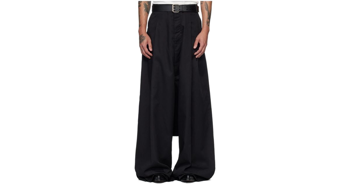 Lu'u Dan Lowline Belt Loop Casual Pants in Black for Men | Lyst