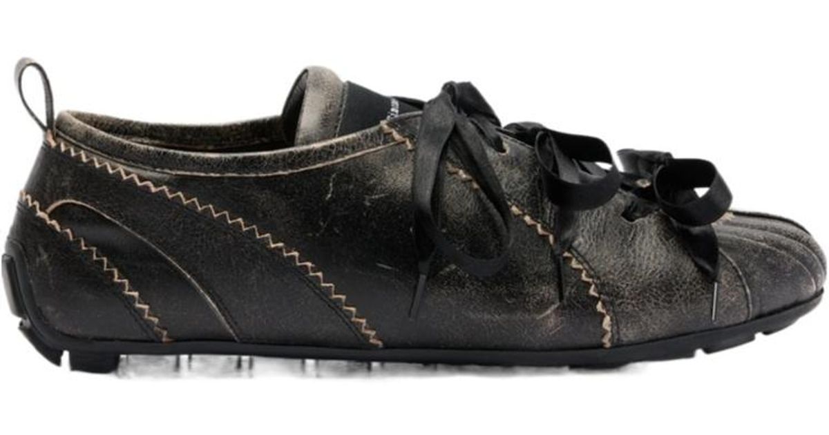 Simone Rocha Lace-Up Low-Top Sneakers in Black | Lyst