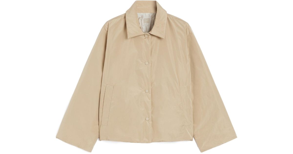 Weekend by Maxmara Reversible Taffeta Jacket in Natural | Lyst