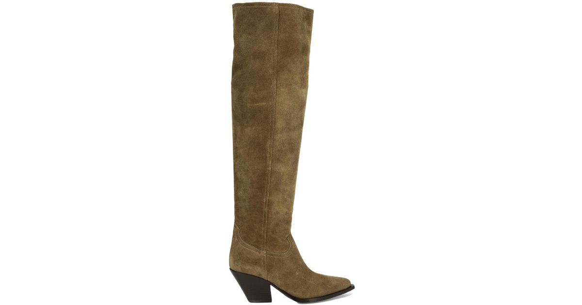 Sonora Boots 70Mm Suede Boots in Green | Lyst