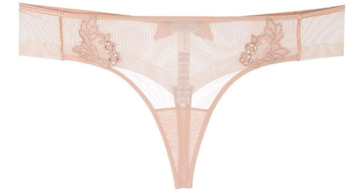 La Perla Maison Couturing Slip Thong in Natural Lyst