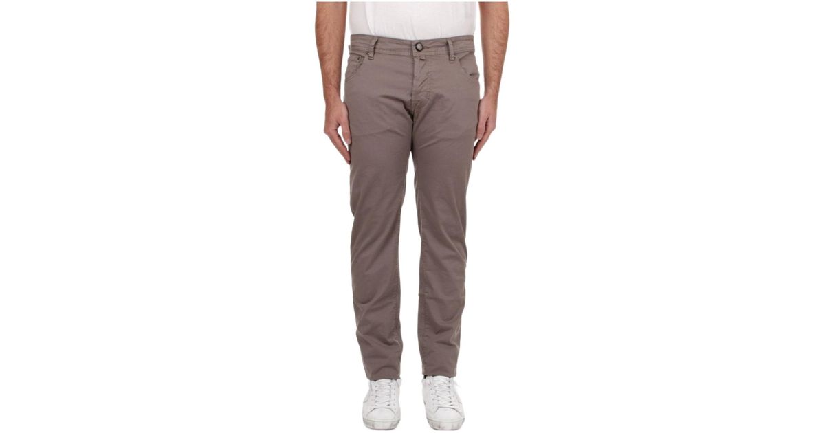Jacob Cohen Belt Loop Jeans in Gray for Men | Lyst