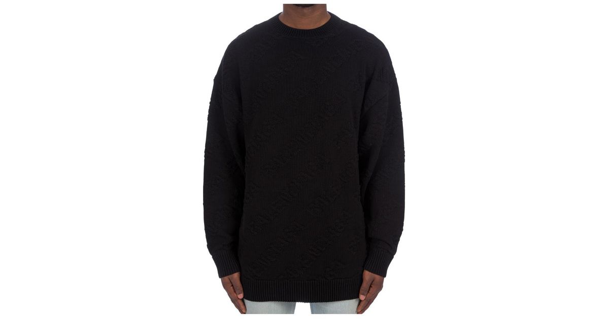 Balenciaga Men's Cotton Sweater Black