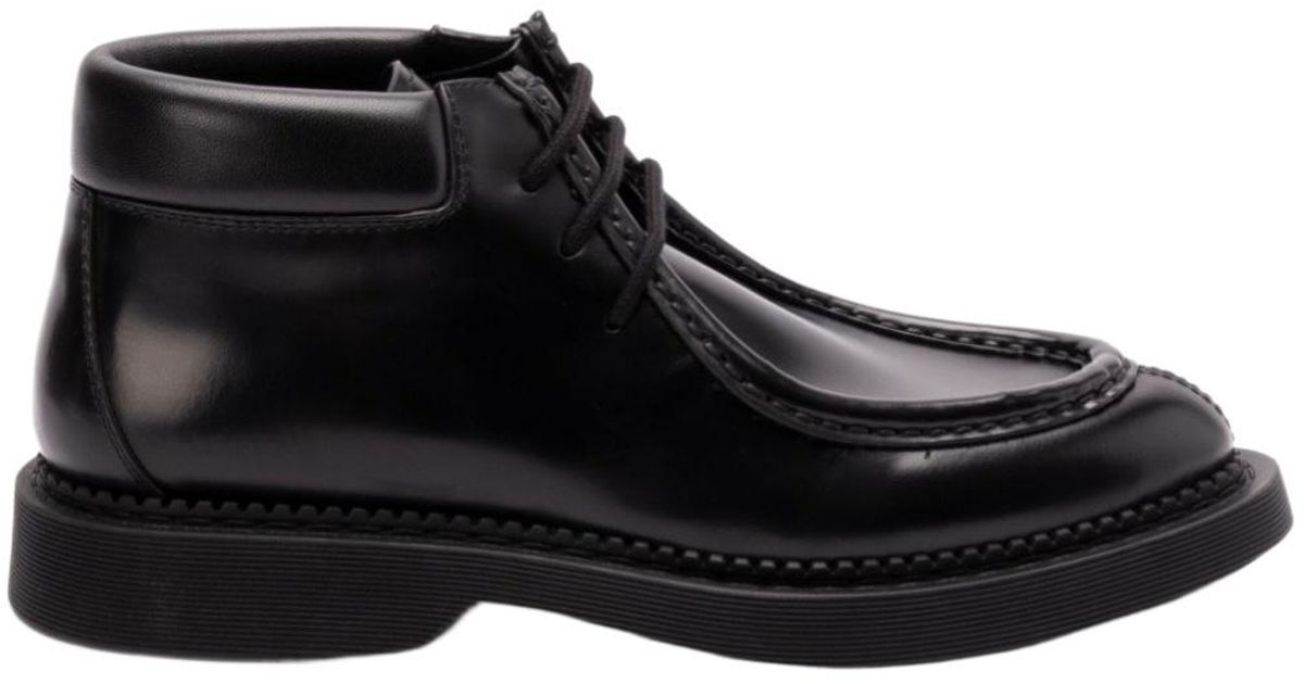 SAINT LAURENT patent Lace-up ankle boots shoes 351930 black 38
