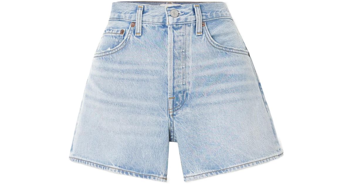 Demin Loop Agolde Denim Shorts With Belt Loops in Blue | Lyst