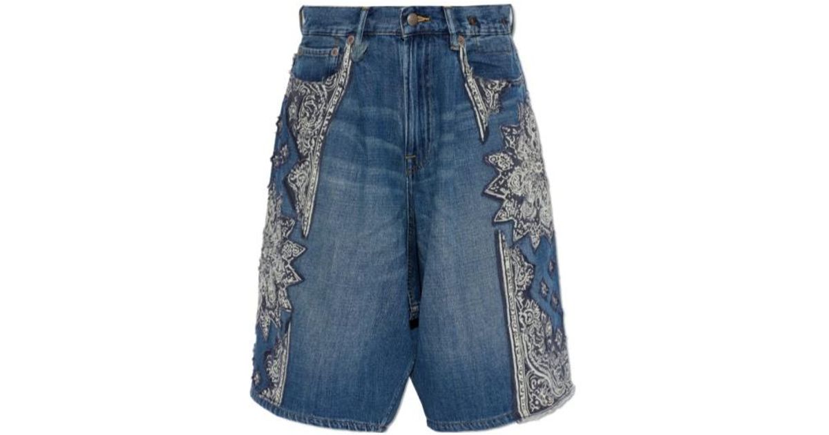 Demin Loop R13 Denim Shorts With Belt Loops in Blue | Lyst