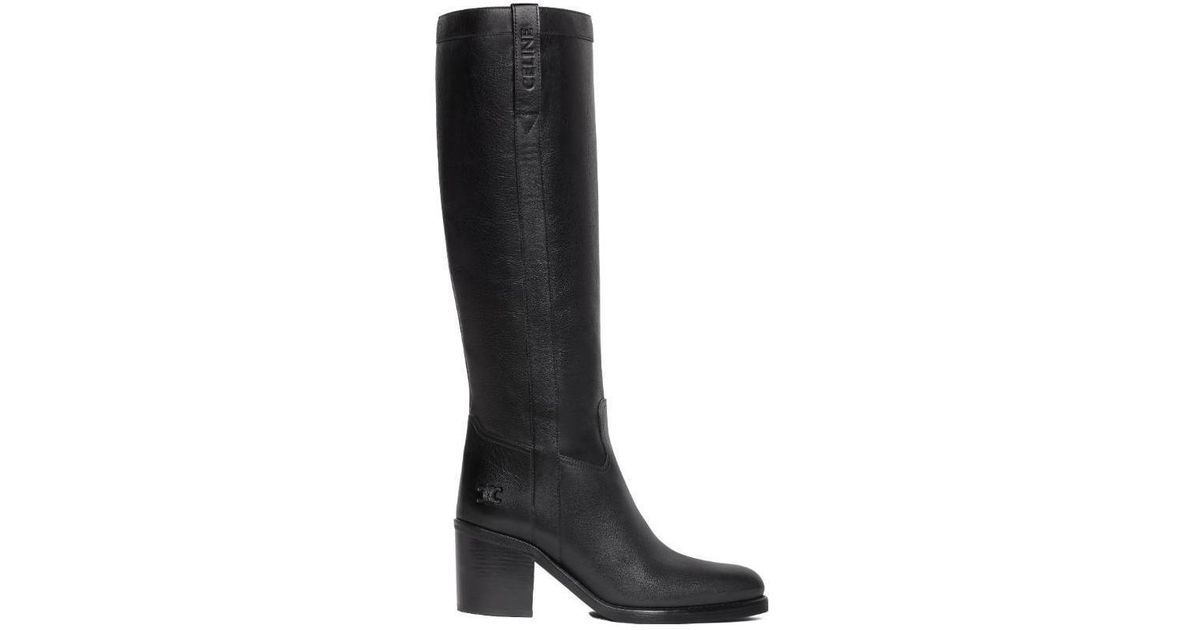 Celine High Boot Condé in Black | Lyst