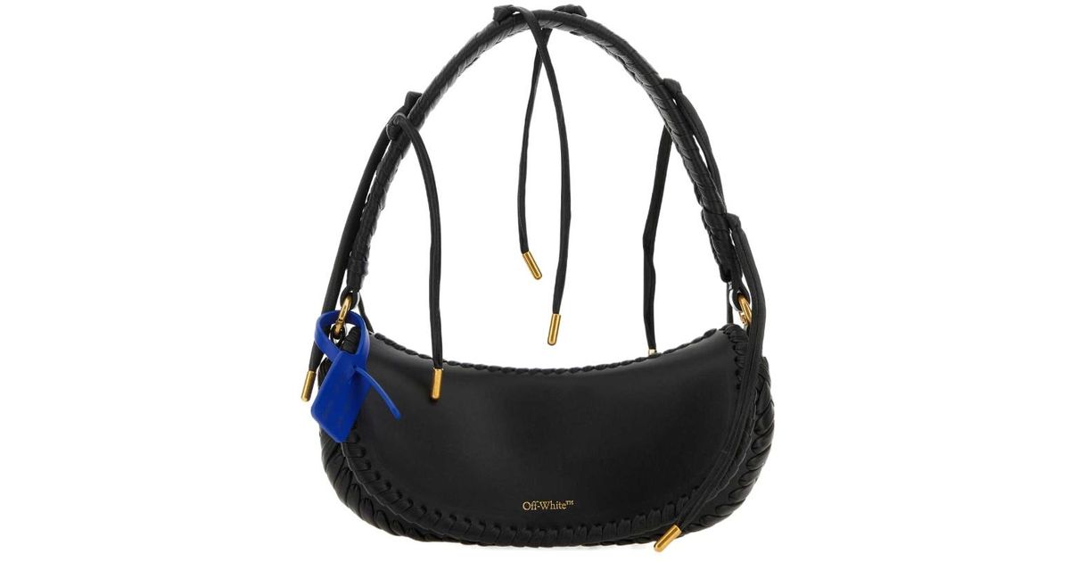 Off-White c/o Virgil Abloh Braided-Trim Top Handle Bag in Black | Lyst