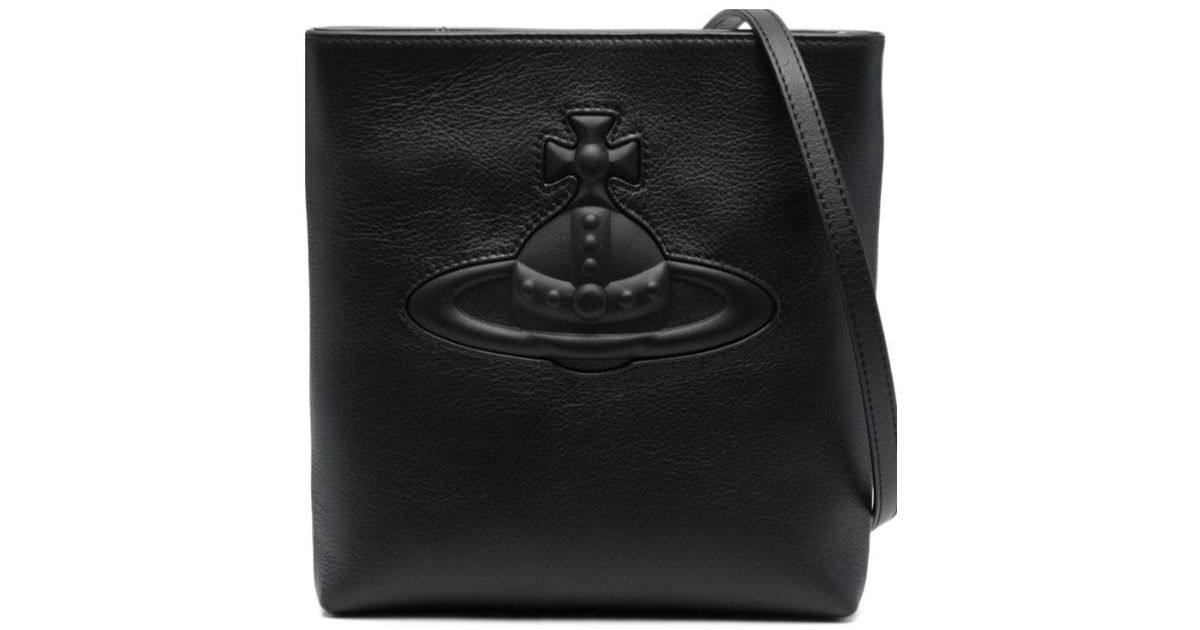 Vivienne Westwood Logo Shoulder Bag in Black | Lyst UK