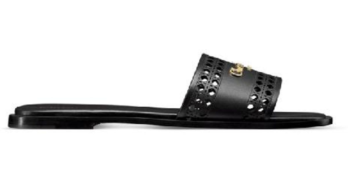 Dior D-Lane Slide in Black | Lyst