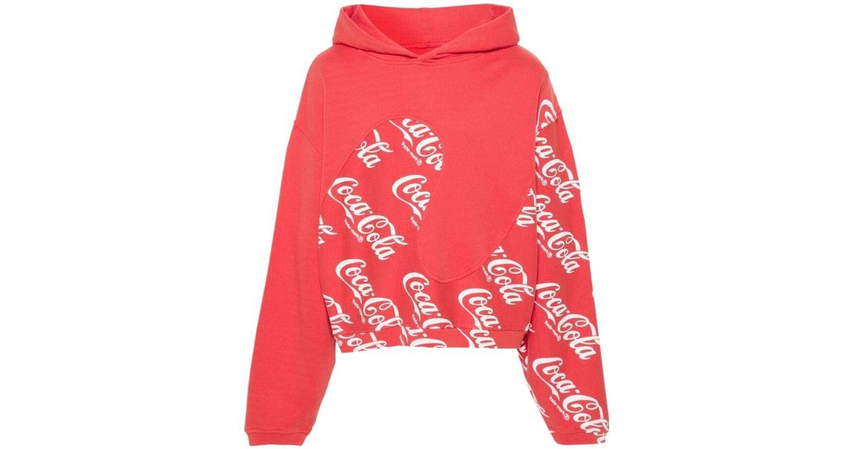 ERL Coca-Cola Print Hoodie in Red for Men | Lyst