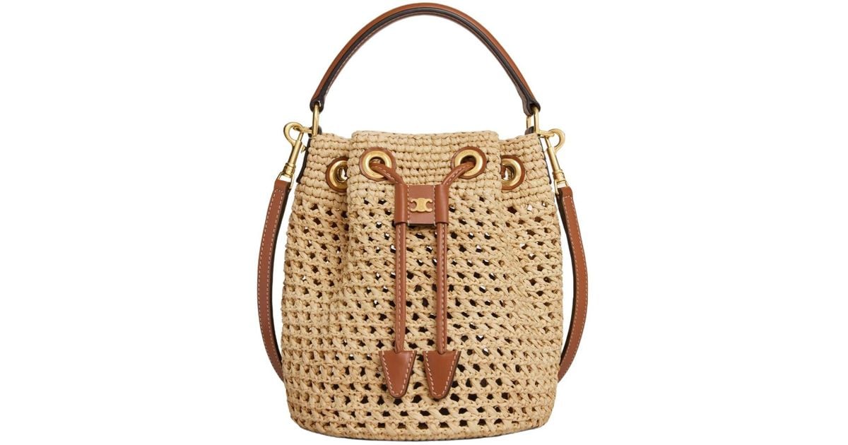 ハンドバッグ Celine Clara Teen Bucket Bag Women's Clara bag in Triomphe canvas and calfskin | CELINE | 24S